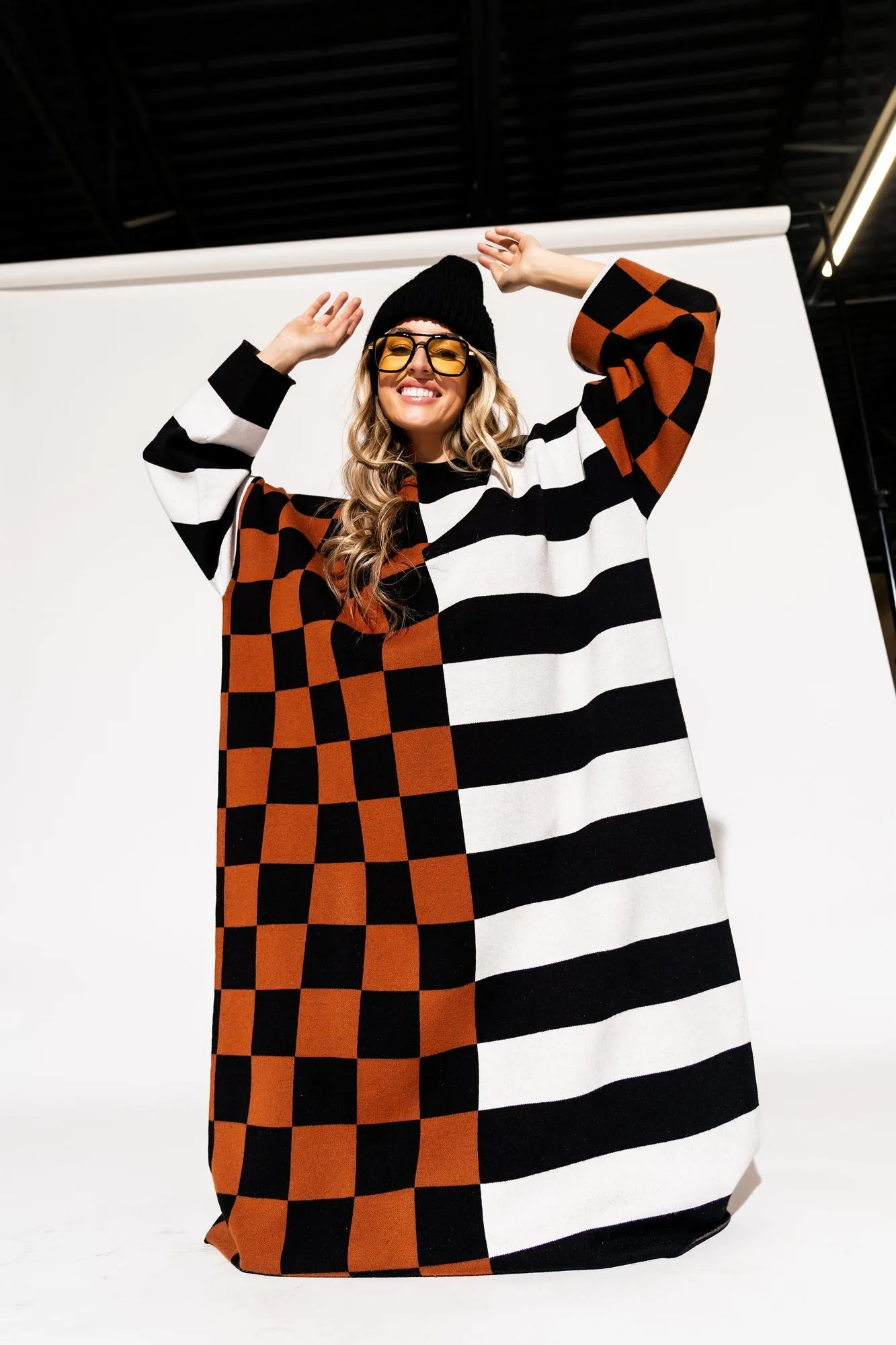 Gimme More Half   Half Oversized Knit Dress