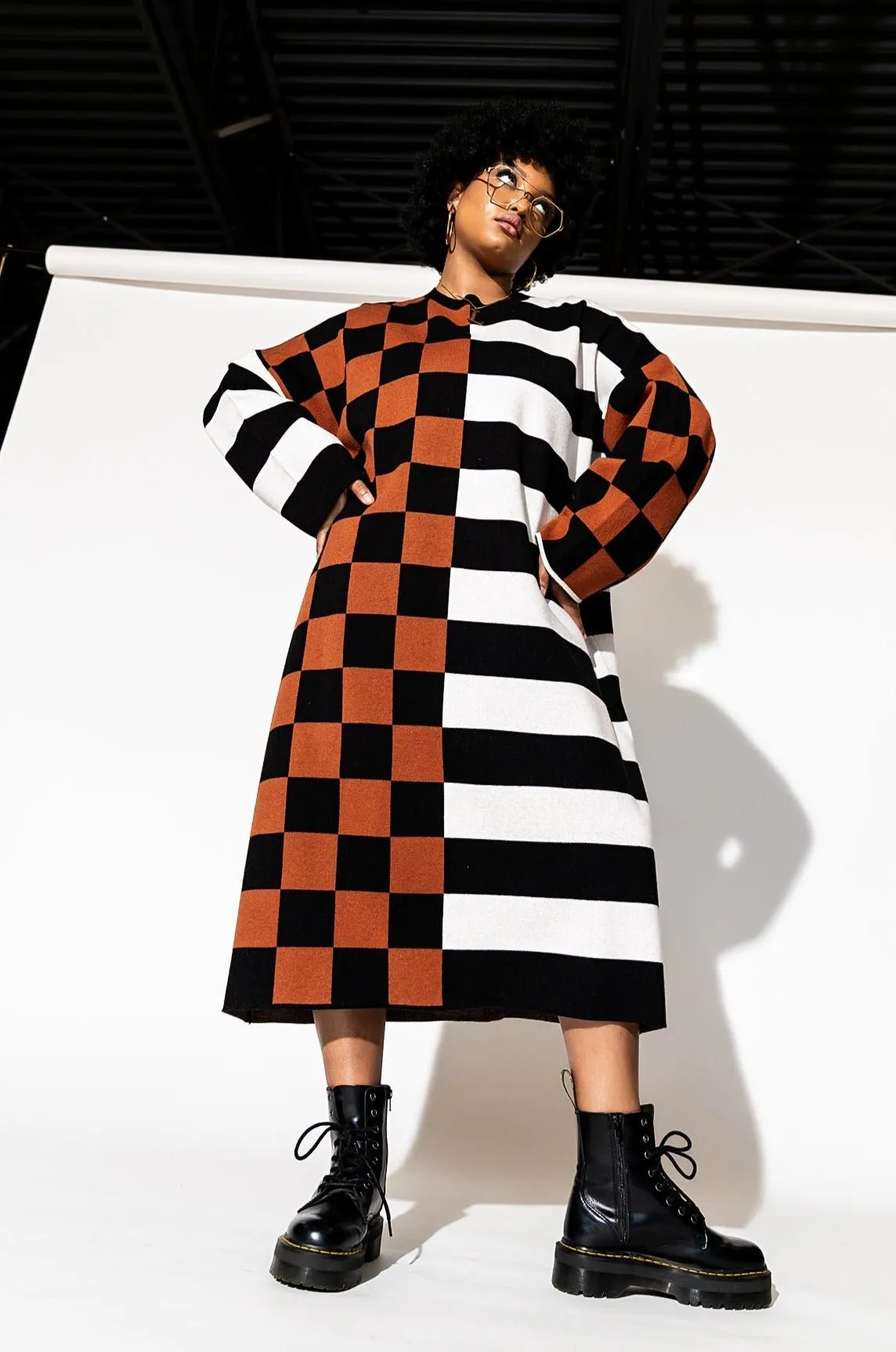 Gimme More Half   Half Oversized Knit Dress