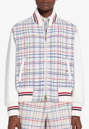 Gingham Check Bomber Jacket