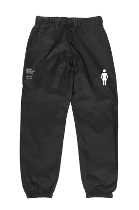 Girl Detailed Nylon Pants Black