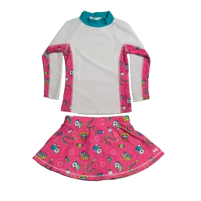 Girls 2 Long Sleeve Rashguard Set