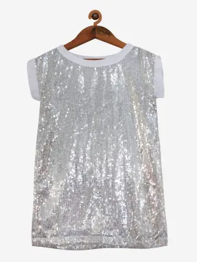 Girls A-Line Sequins Dress