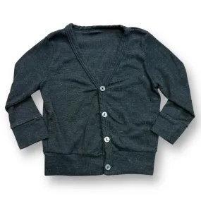 Girls American Apparel Size 3-6 Months Charcoal Gray Cardigan