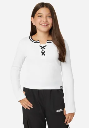 Girls Front Lace Up Top