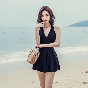 Girl’s Swimsuit One-Piece Skirt Sexy Swimming Suit Swimwear