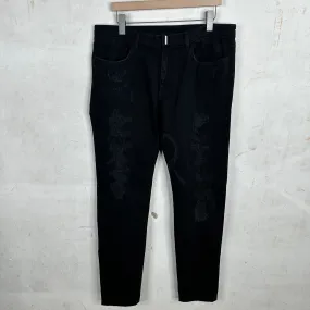 Givenchy Distressed & Repaired Jeans
