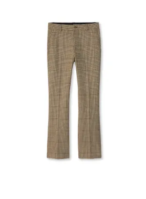 Glen Plaid Flare Leg Pant