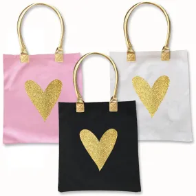 Glitter Heart Tote Bag