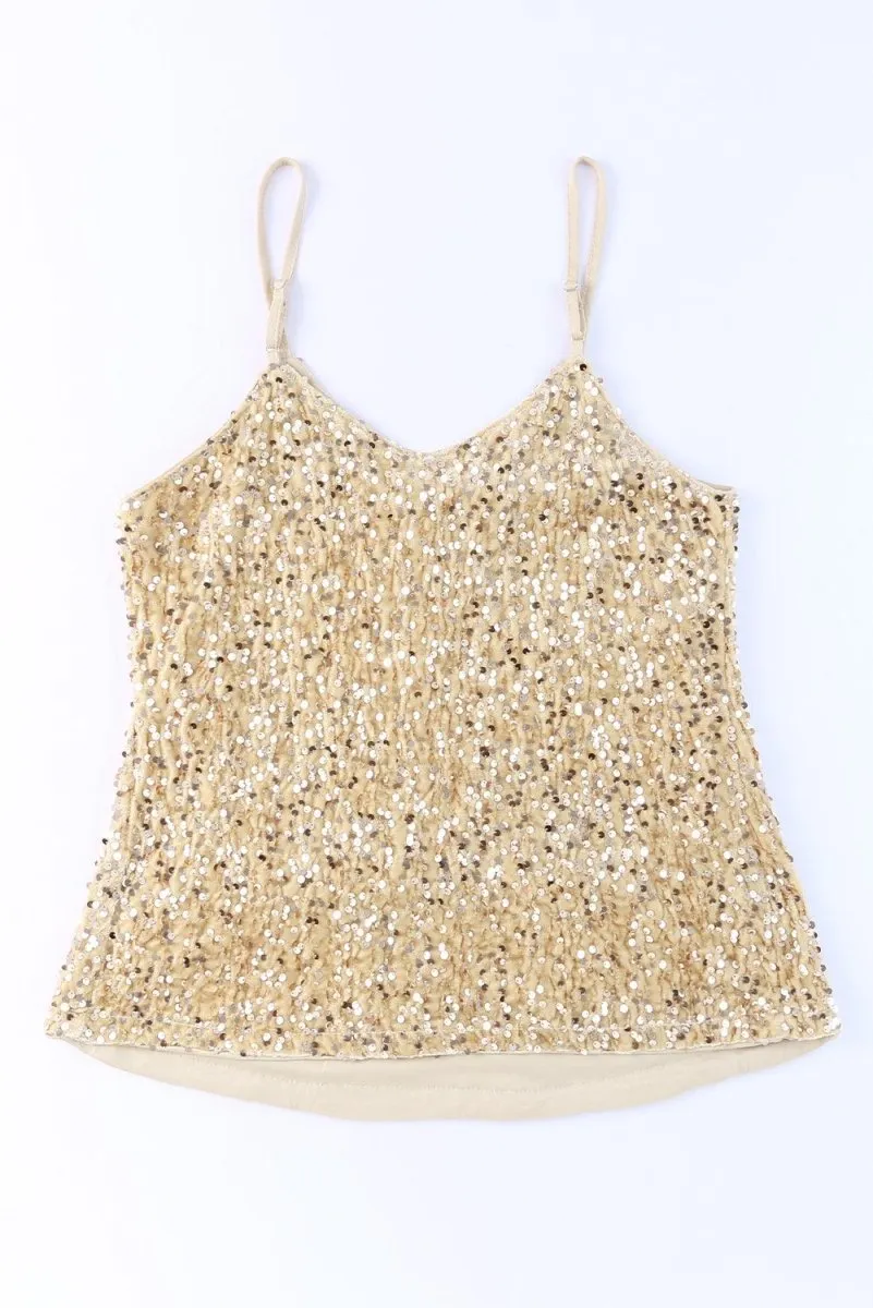 Glitter Pink Sequins Cami