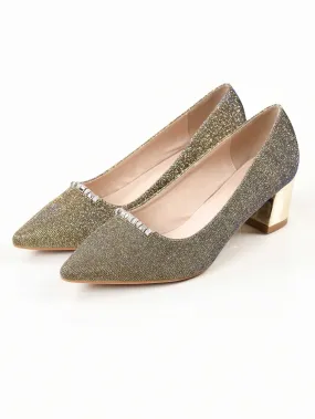 Glittery Heels - Gold