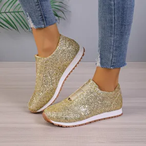 GlitzFit Slip-On Sparkling Sneakers