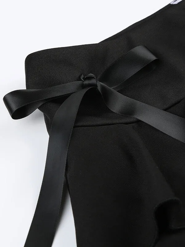 Gloomy coquette bow skirt