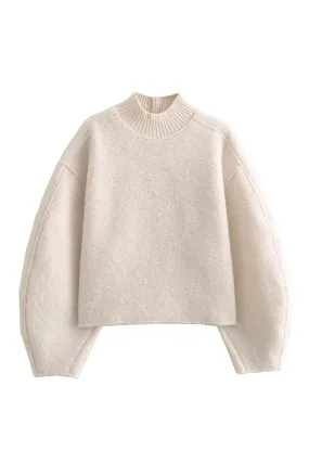 'Gloria' Knitted Boucle Sweatshirt (4 Colors)