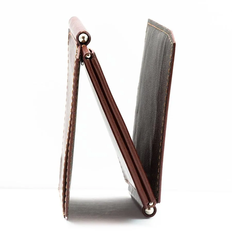 Golden Head Colorado RFID 4 CC Double Money Clip Billfold Leather Wallet