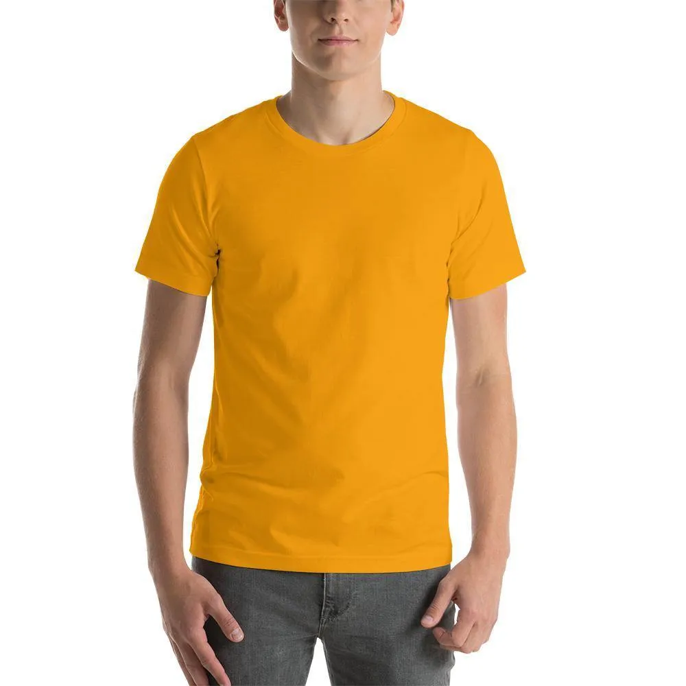 Golden Yellow Plain round Neck T-Shirts