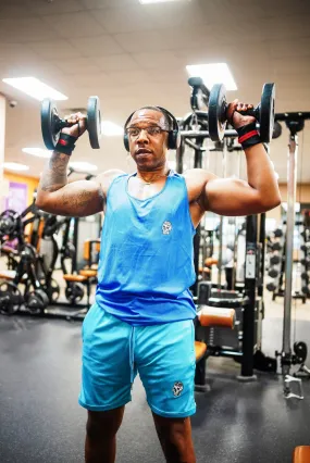 GoldMind$ Blue Athletic Shorts