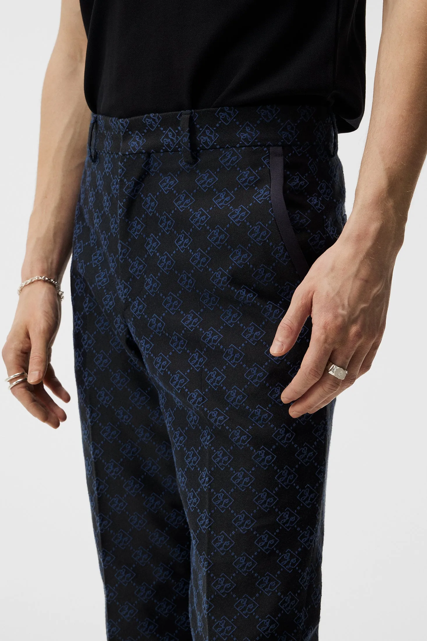 Gomor JL Jacquard pants / JL Navy