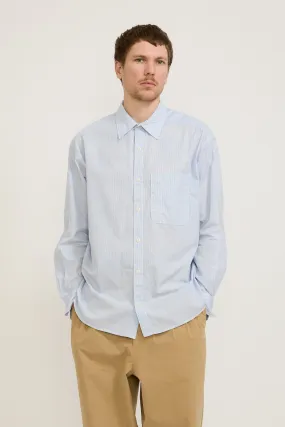 GOOD BASICS | Oversized Fit Shirt White/Denim Blue