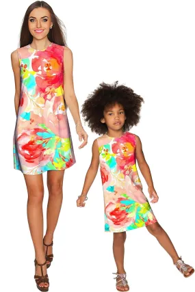 Good Idea Adele Shift Floral Mother and Daughter Dresses