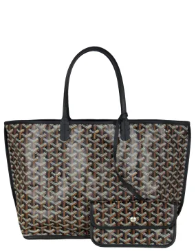 Goyard Black Canvas/ Leather Goyardine Reversible Anjou PM Tote Bag