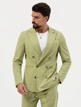 GRANT DOUBLE BREASTED BLAZER IN GREEN