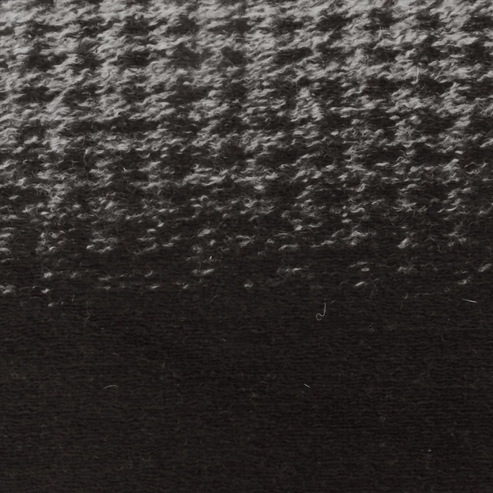 Gray-Black Famous Designer Houndstooth Border Wool Sweater Knit Fabric