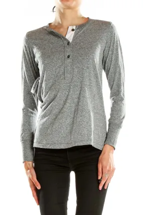 Gray Henley Top