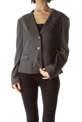 Gray Pinstripe Blazer