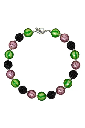 Green & Pink Watermelon Bubblegum Necklace