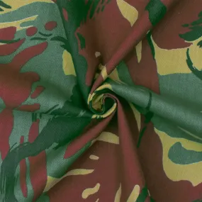 Green-Brown-Multi 8 oz. Camo Printed Stretch Spandex Cotton Denim Fabric