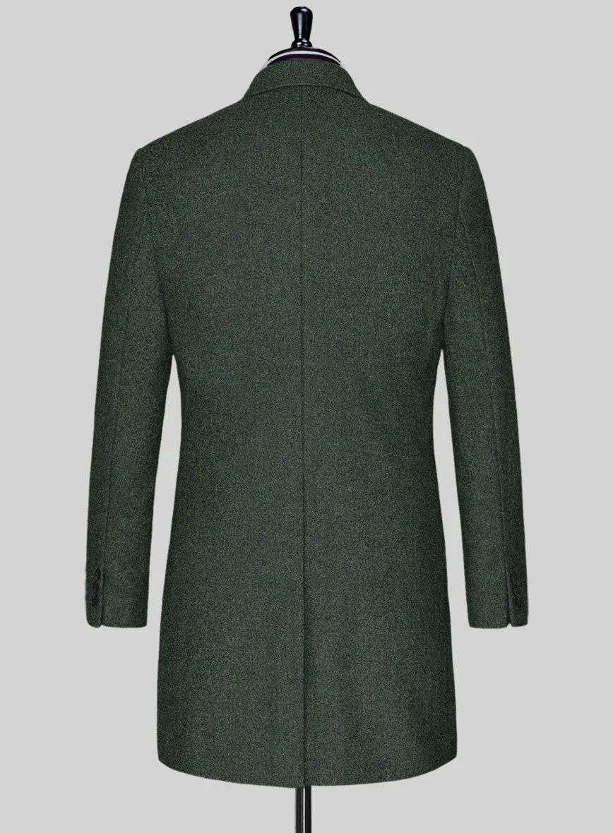 Green Heavy Tweed Overcoat