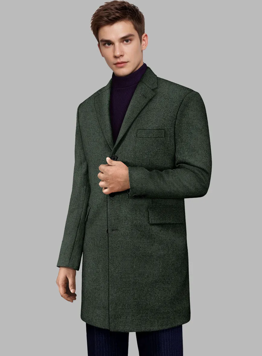 Green Heavy Tweed Overcoat