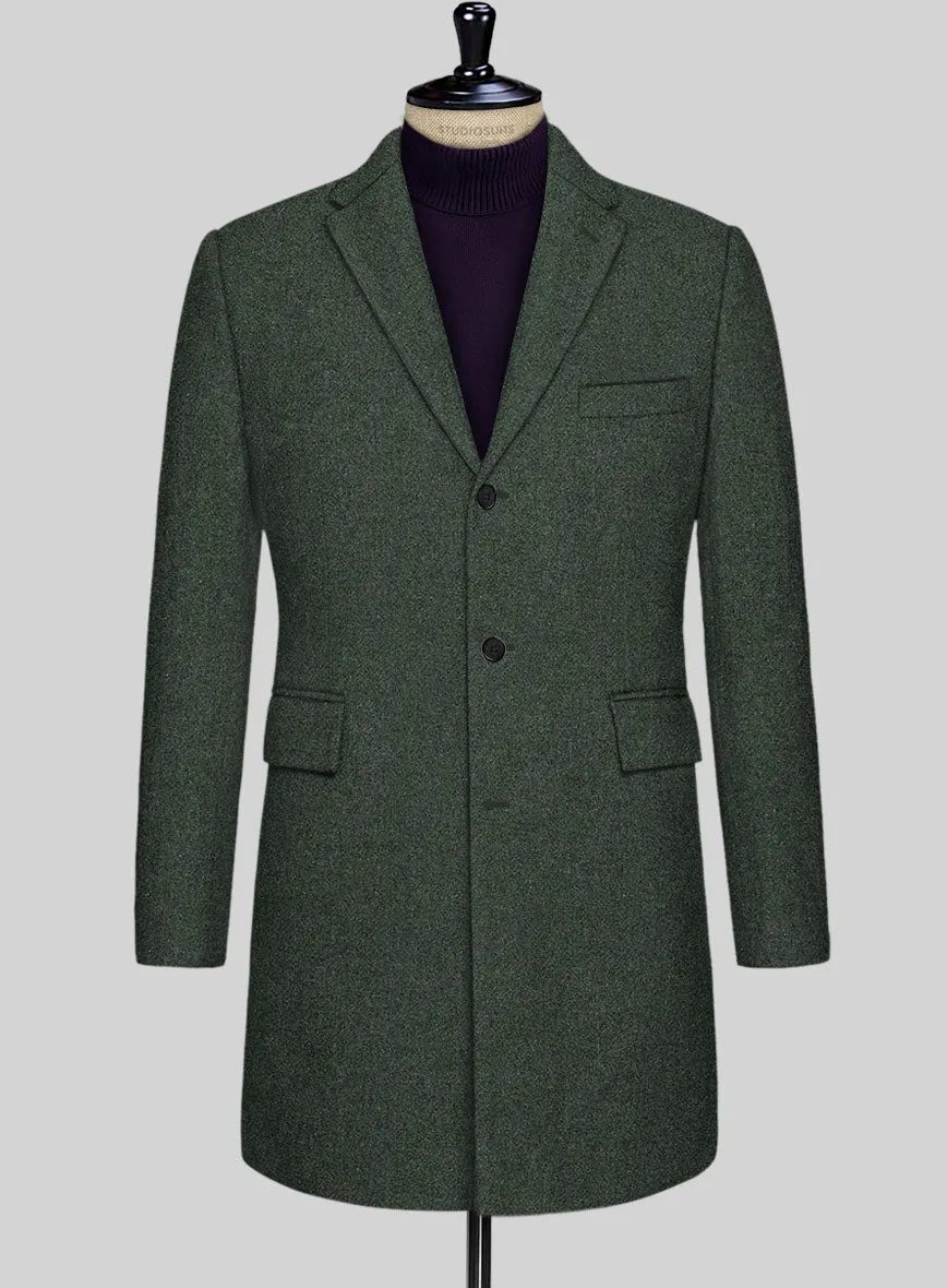 Green Heavy Tweed Overcoat
