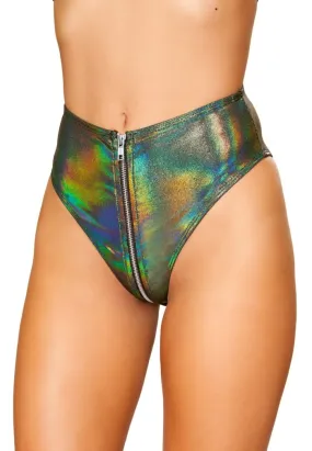 Green Room High Waist Zipper Shorts