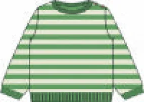 Green Striped Knit Pullover-Bonton sp24