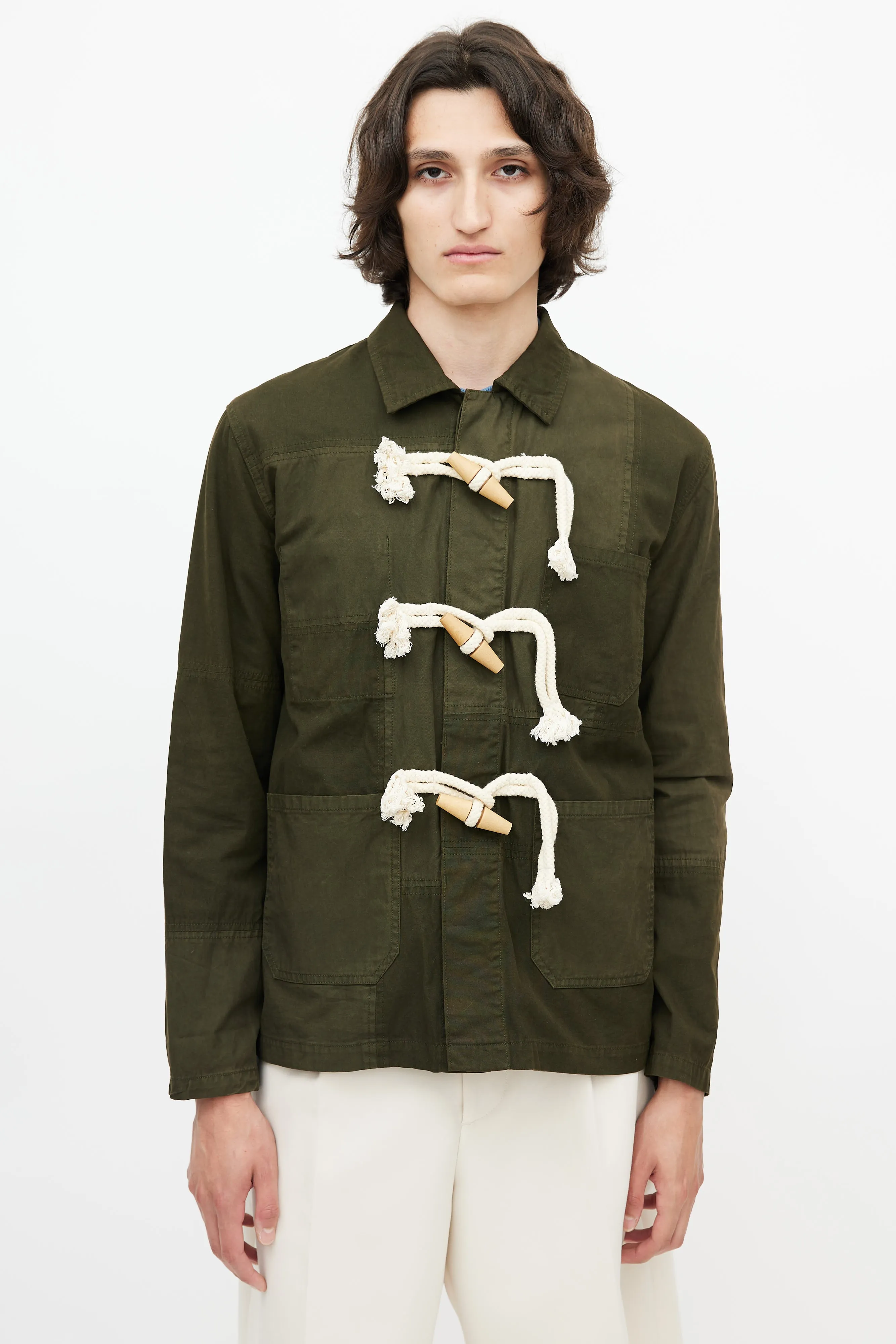 Green Utility Toggle Jacket