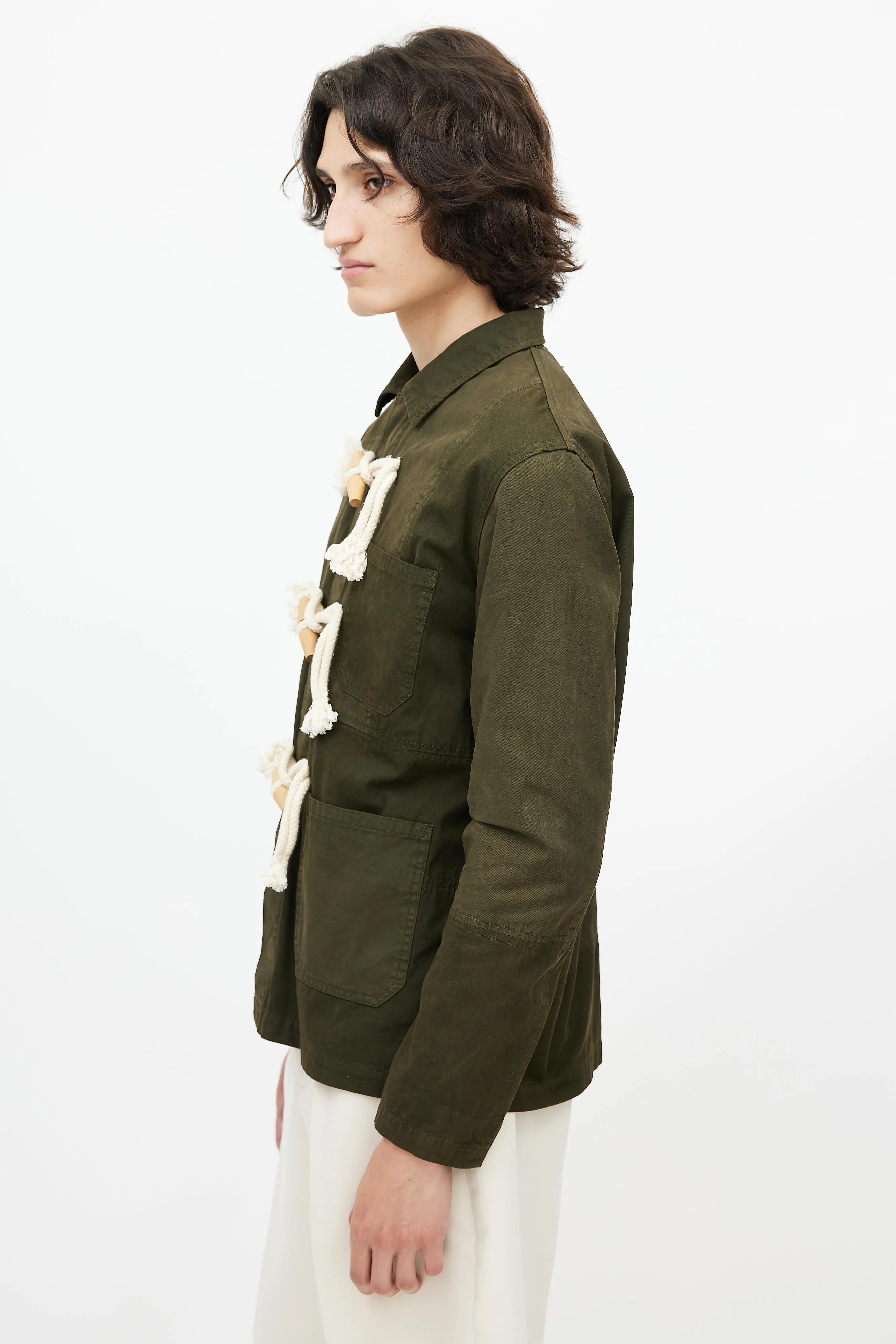 Green Utility Toggle Jacket
