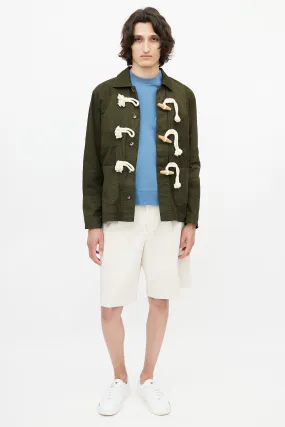 Green Utility Toggle Jacket
