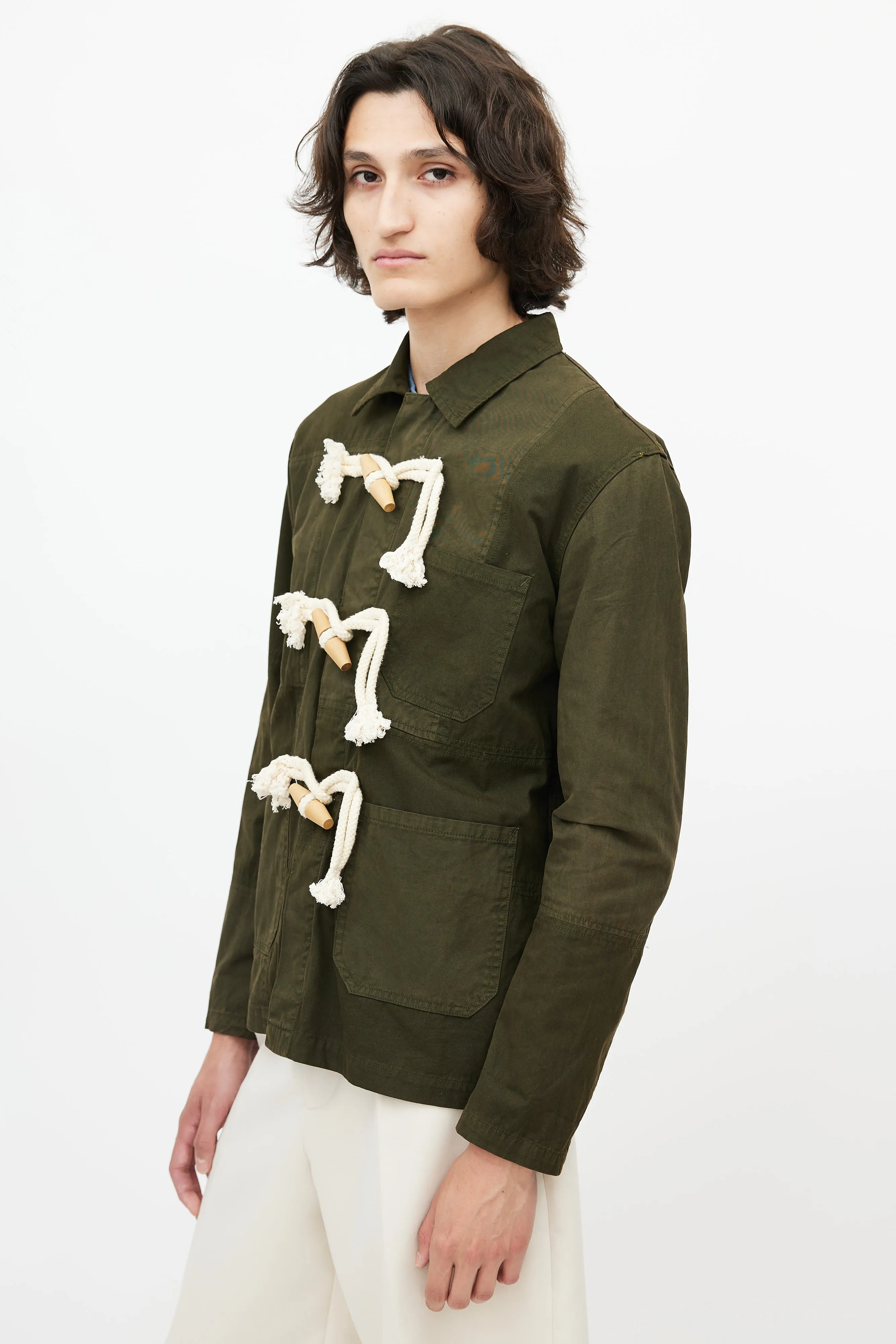 Green Utility Toggle Jacket