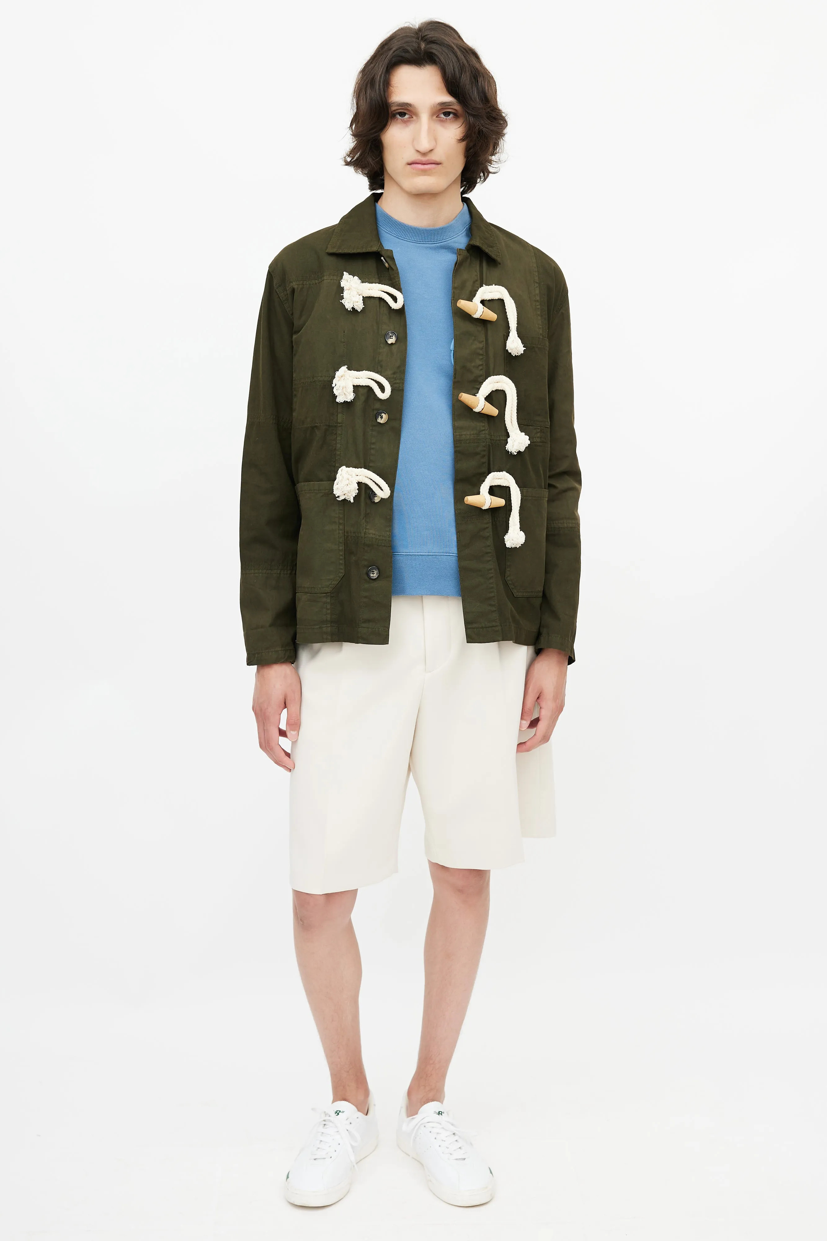 Green Utility Toggle Jacket