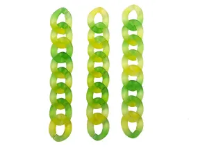 Green Yellow Frosted Mask Chain