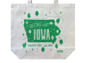 Greetings From Iowa, Tote Bag
