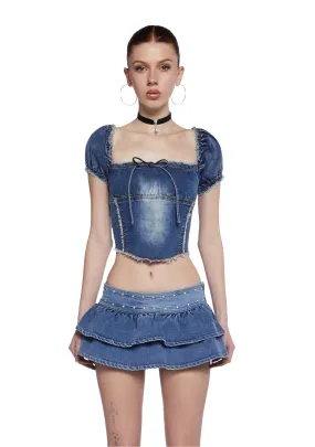 Greta Denim Top