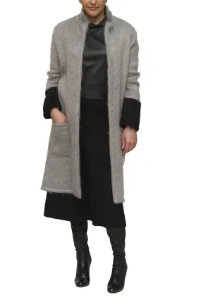Grey and black mohair cardigan