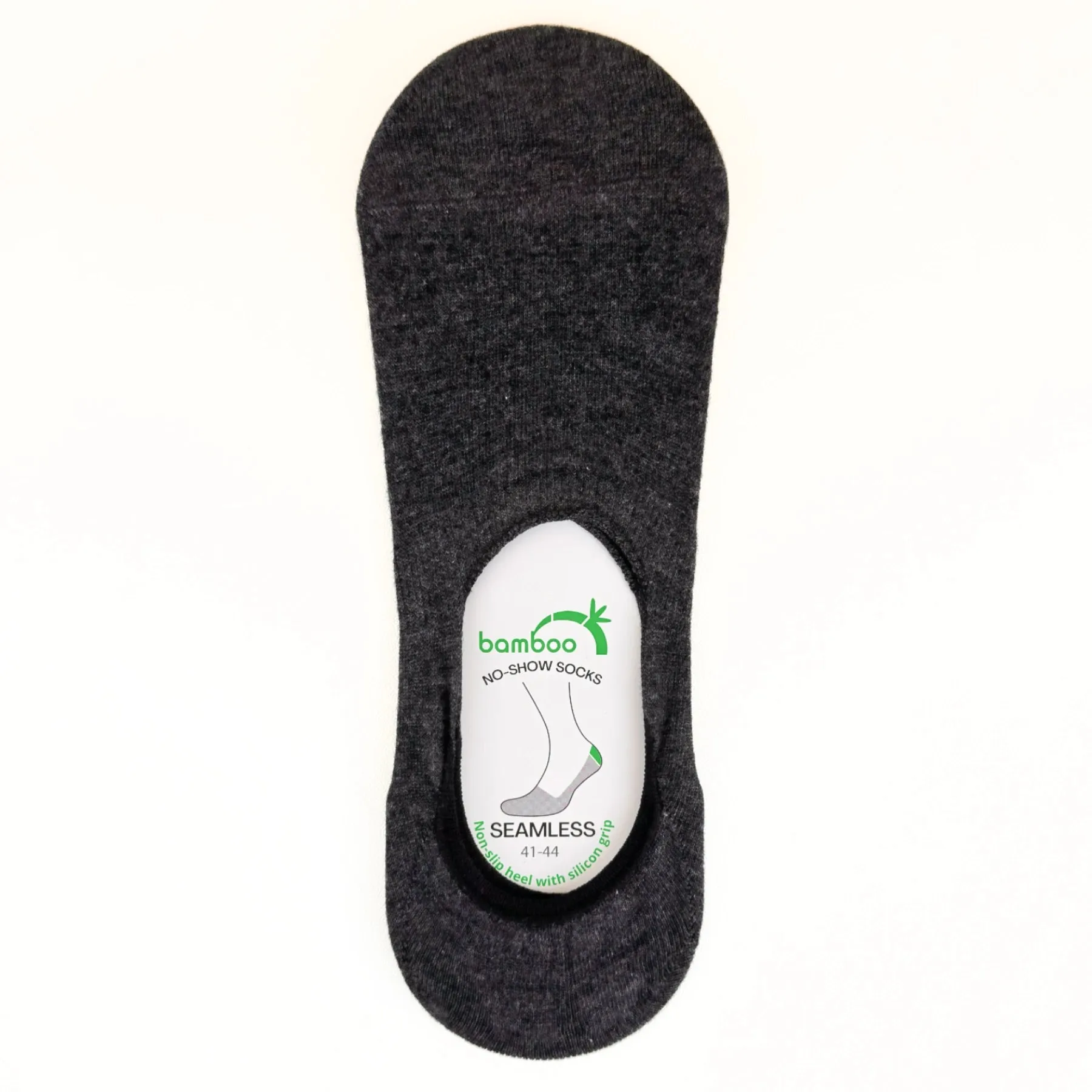 Grey Bamboo No-Show Socks
