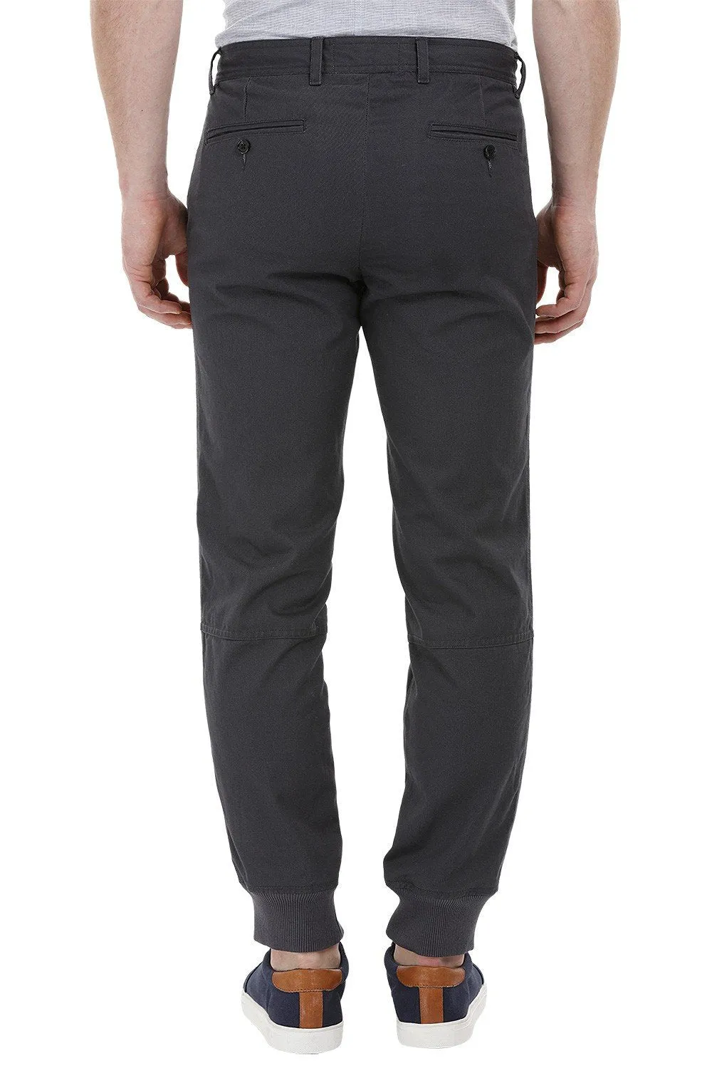 Grey Cuff Jogger Twill Pants