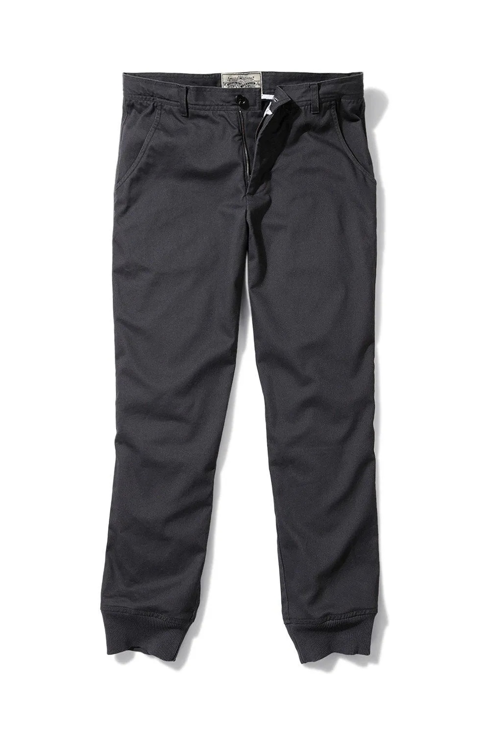 Grey Cuff Jogger Twill Pants