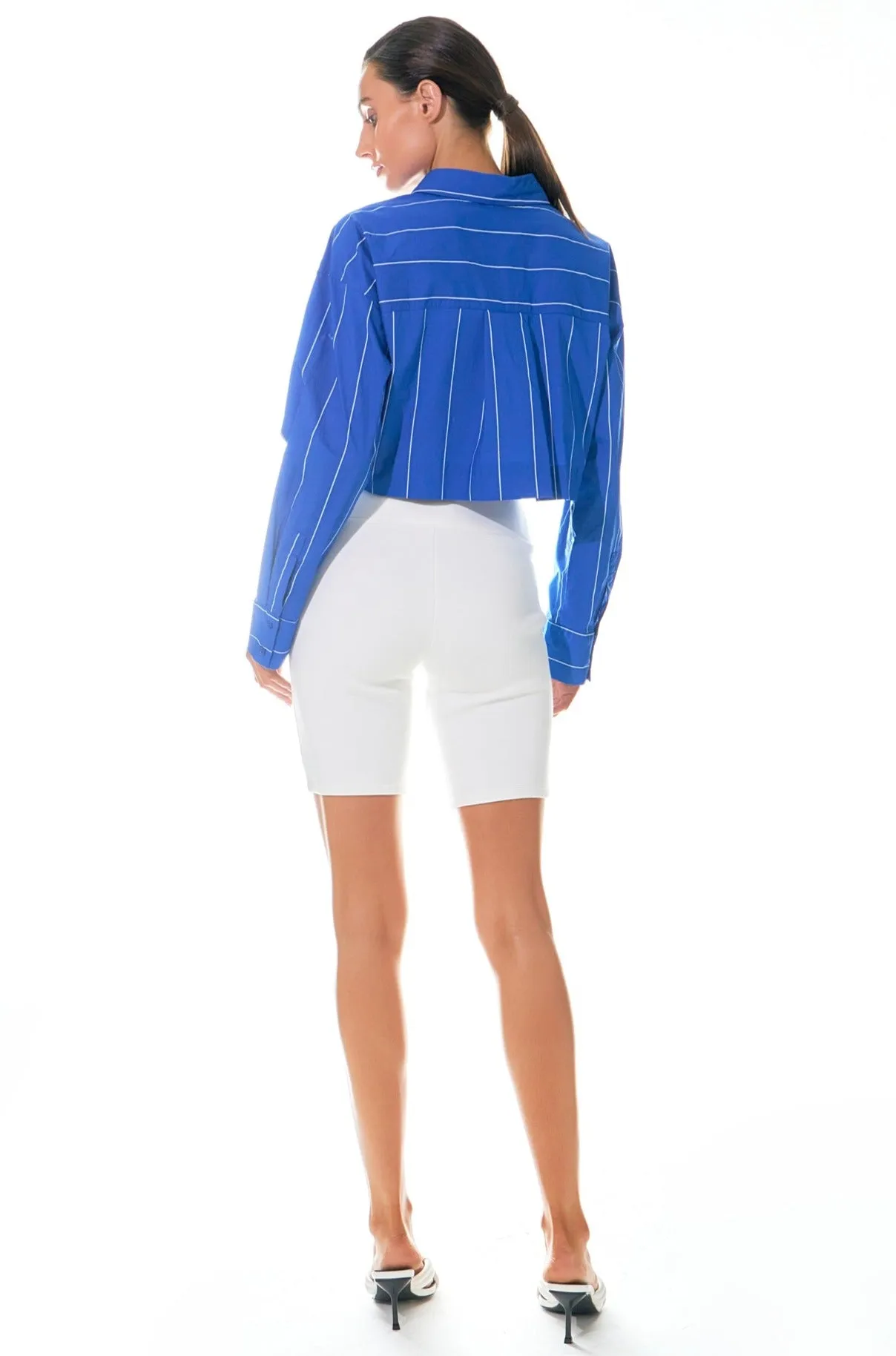 Grey Lab - Striped Cropped Shirts
