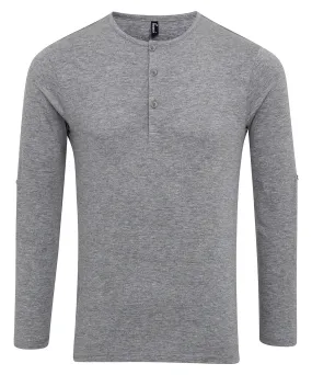 Grey Marl - Long John roll-sleeve tee
