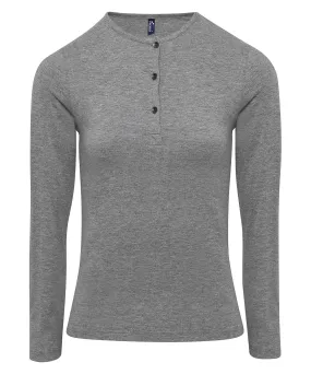 Grey Marl - Women's Long John roll-sleeve tee